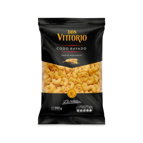 Fideo Don Vittorio Codo Rayado 500g