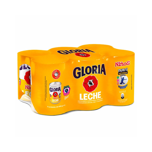 Leche Niños Gloria 395g paquete 6un