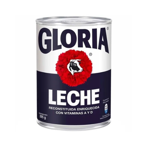 Leche Reconstituida Entera Gloria Lata 395g