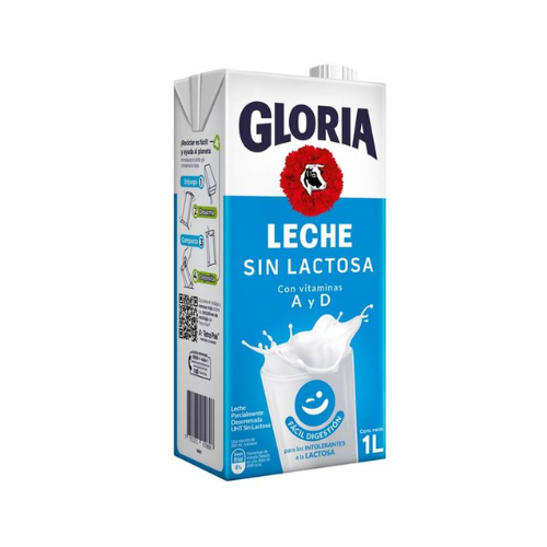 Leche Sin lactosa Semidescremada Gloria Uht 1L