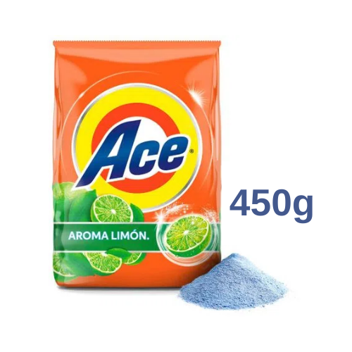 Detergente en Polvo ACE Limón Bolsa 450g